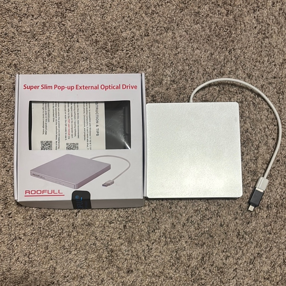 Silver External Optical Drive